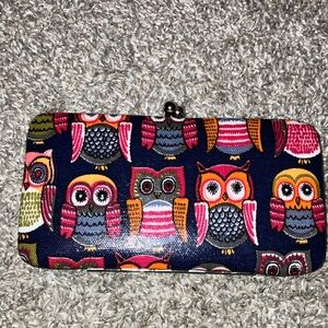 Rue21 Multicolor Owl Print Women's Wallet Coated Canvas 7” X 4”